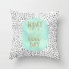 Mint Geometric Cushion Cover Polyester 45X45CM Pillowcase Home Decorative Throw Pillow Covers