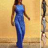 Eye-catching Women Jumpsuit Comfortable Polyester Sexy Glitter Women Romper Jumpsuit for Daily