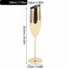 Vergoldetes Glas mit langem Stiel 304 Edelstahl Gold Champagnerglas Metallkelch Hochzeitsparty