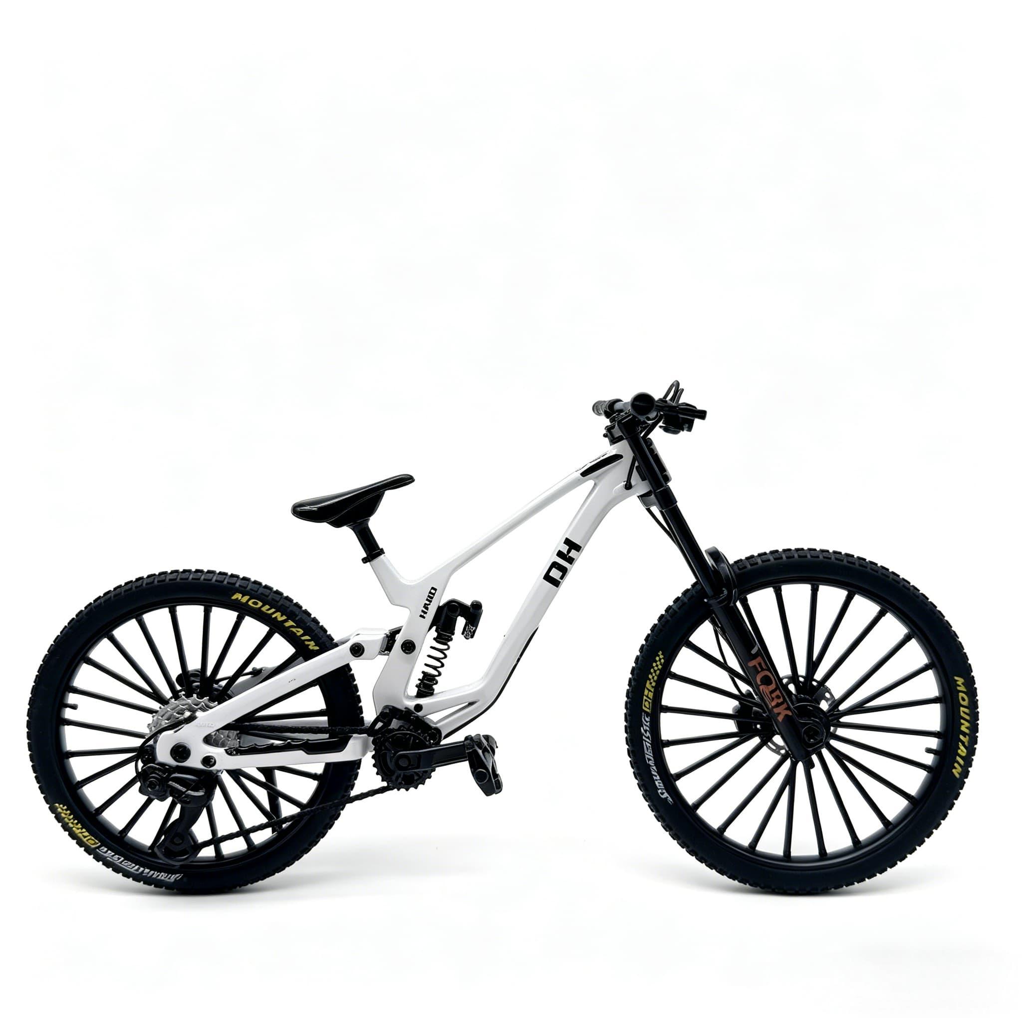 1:Model horského kola ze slitiny v měřítku 8, Lisovaný simulovaný sjezdový jízdní kolo s odpružením, Sběratelská hračka Dárek pro cyklistické nadšence