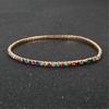 9Pcs Stackable Elastic Crystal Bead Bracelet Rhinestones Handchain Fashionable Stretch Wristchains Jewelry for Women