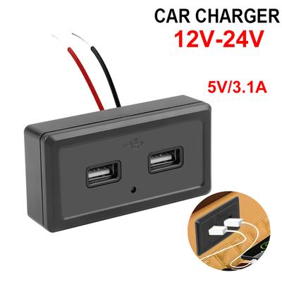 Dual USB Charger Socket 4.8A 3.1A For Motorcycle Auto Truck Atv Boat Car Rv Bus 2.1A 2.4A Car Furniture Charger Outlet