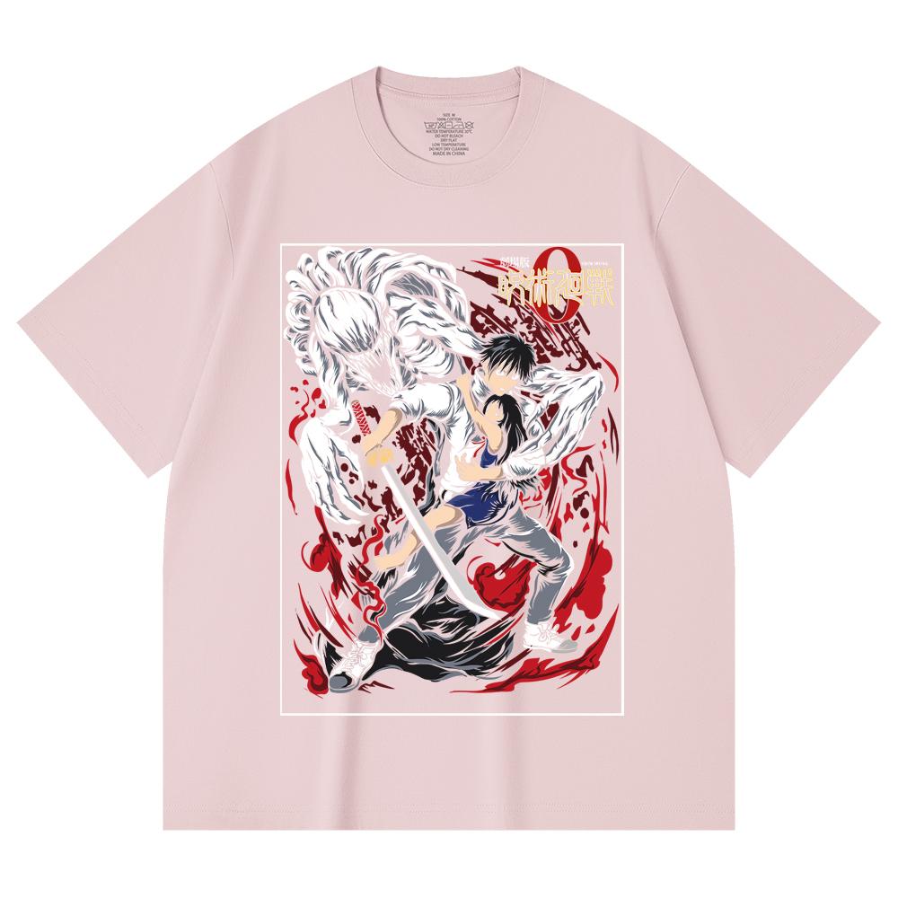 230 Gsm 100% Cotton Jujutsu Kaisen V65 Yuta Print Unisex Heavy Cotton T Shirt