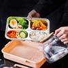 4-Grid Thermal Lunch Bento Box  Inner 304 Stainless Steel Leakproof Microwave Fresh Keeping Meal Container for School Picnic