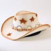 Popular Western Cowboy Straw Hat Men's and Women's Fashion Shade Straw Hat Classic Outdoor Western Cowboy Hat