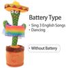 Dancing Cactus Electron Plush Toy Luminous Talking Twisting Cactus Doll Sound Record Repeat Toy Kid Education Toy Christmas Gift