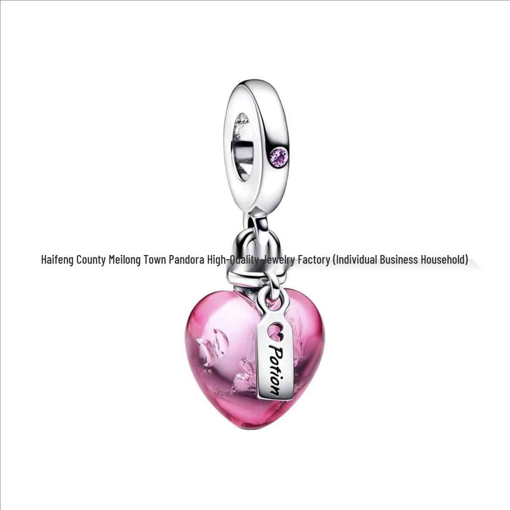 Panjia Srebro S925 Uroczy Kreskówkowy Anime Koralikowy Wisiorek Bransoletka Akcesoria