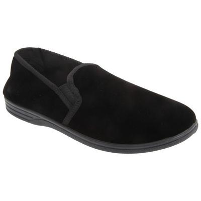 Mens Ross Twin Gusset Velor Slippers