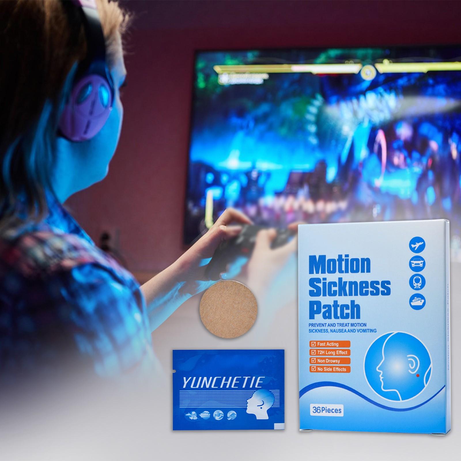 

36 штук пластырей от укачивания, пластырей от головокружения и морской болезни, без побочных эффектов, подходят для путешествий на машине, в игре «Корабль, самолет» и т. д. синий