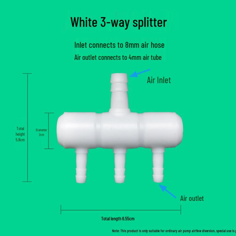 Multi-Way Aquarium Air Pump Splitter and Oxygen Tube Connector