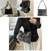 Trendy Sequin Handbag Women's 2024 Spring Latest Fashion Big Capacity Armpit Shoulder Bag Popular Small Square Bag