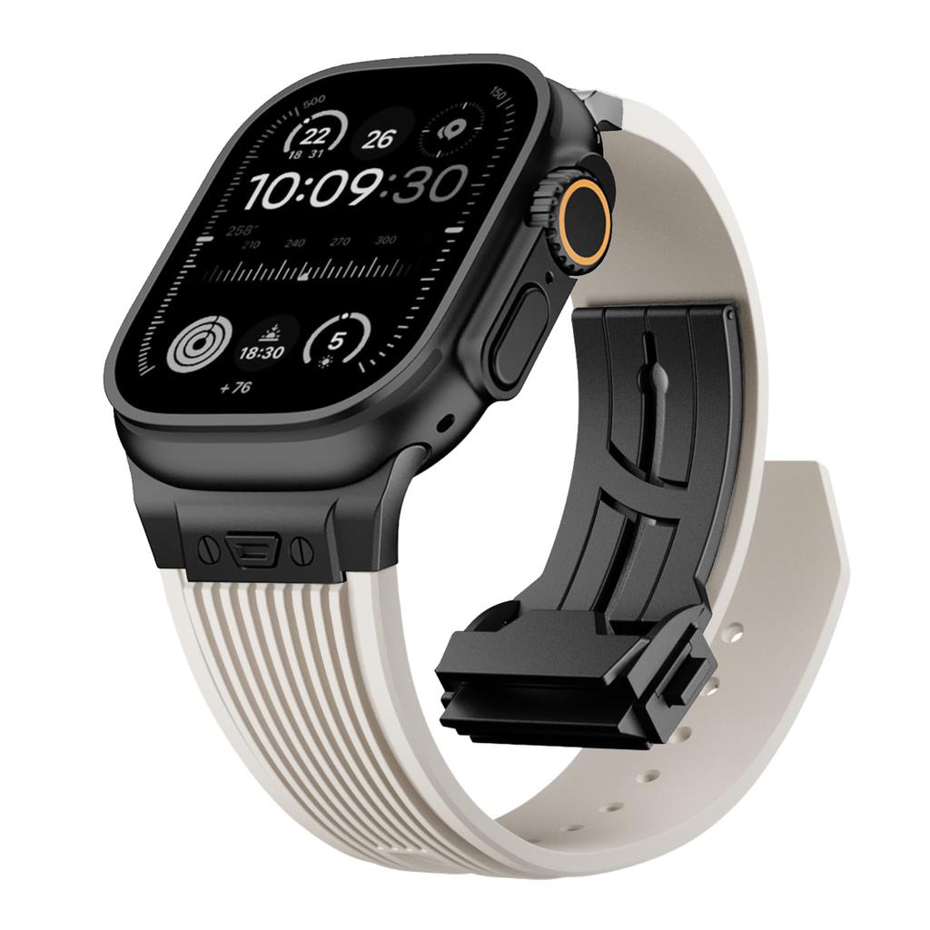 Luxury Strap for Apple Watch Band Ultra 3 49mm Series 11 10 46mm 9 8 7 45mm Sports Silicone Bracelet Belt Iwatch 6 SE 5 44mm