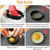 Morse Non-Stick Egg Rings With Folding Silicone Handles Egg Poachers Crumpet Mould Cooking Rings