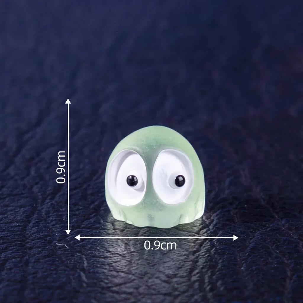 Mini Fairy Garden Luminous Coal Elf Halloween Decoration Miniature Figurines Ghost Mummy Pumpkin Micro Landscape Desk Decor