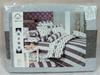 Elegant Satin Bedding Set with Brown Stripes