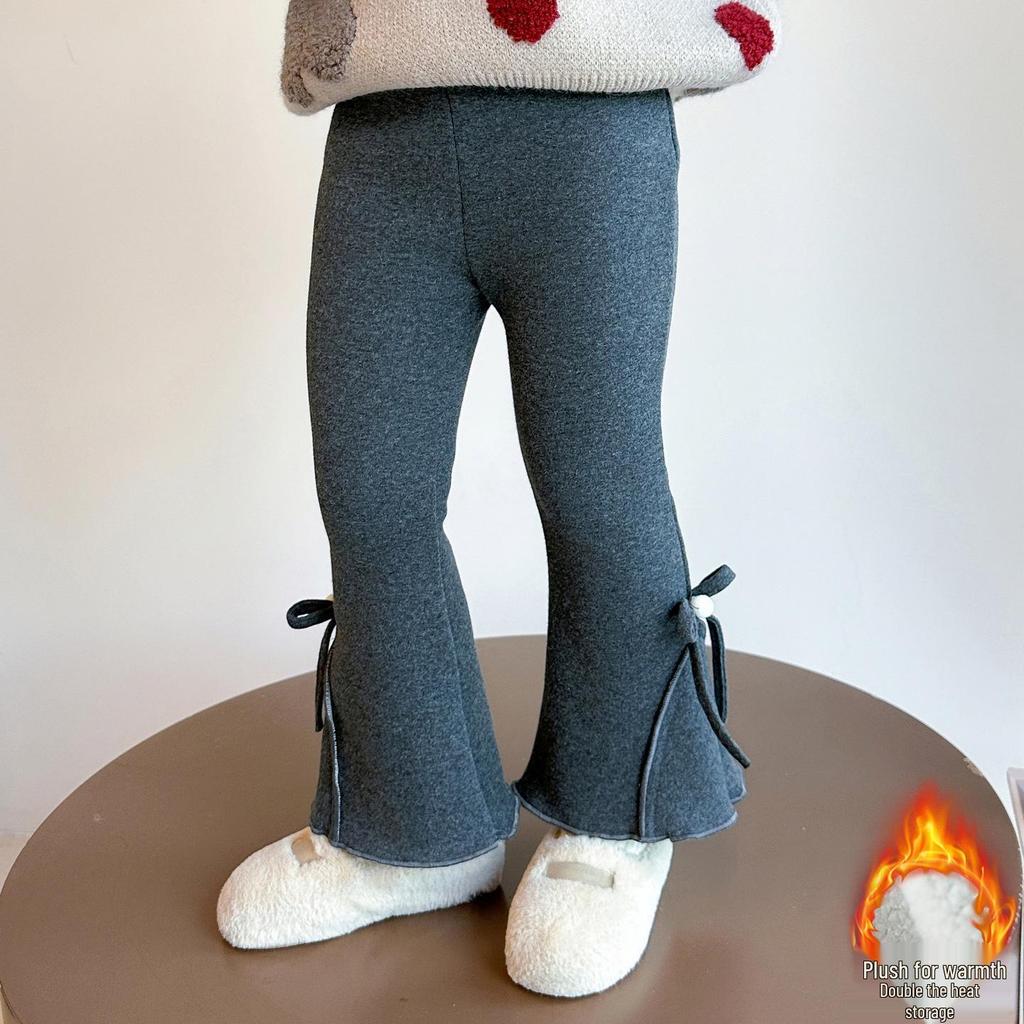 Leggings Invernali da Bambina con Fodera in Pile: Pantaloni spessi alla moda monopezzo per ragazze 2025