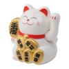 Solar Powered Lucky Cat 2 Inch Mini Cute Solar Waving Cat Lucky Wealth Welcoming Cat for Home Car Decoration