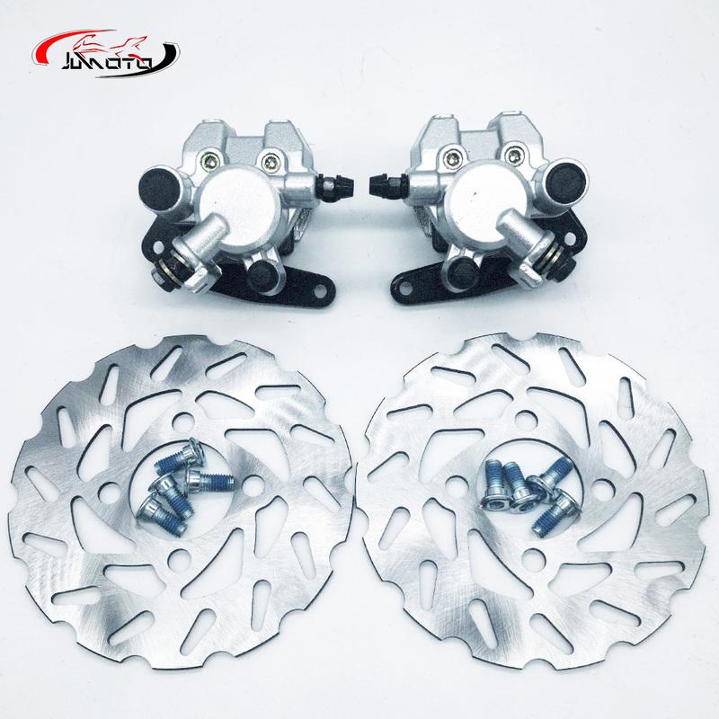 Front Left Right Brake Caliper With Brake Discs Rotors For Yamaha ATV Banshee Kodiak Grizzly YFM350 YFM400 YFM450 Raptor YFM660