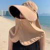 Women Anti UV Sunshade Shawl Cap Detachable Wide Brim Visor For Outdoor Sports Beach Travel Accessory