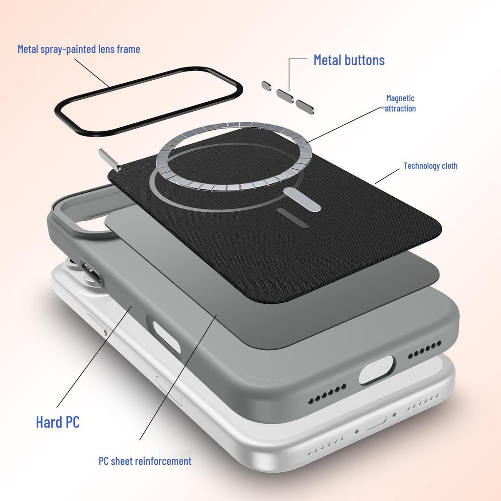 iPhone 17 Pro Max Tech Fabric Magnetic Phone Case - Apple 16 Pro Advanced Anti-Drop Cover