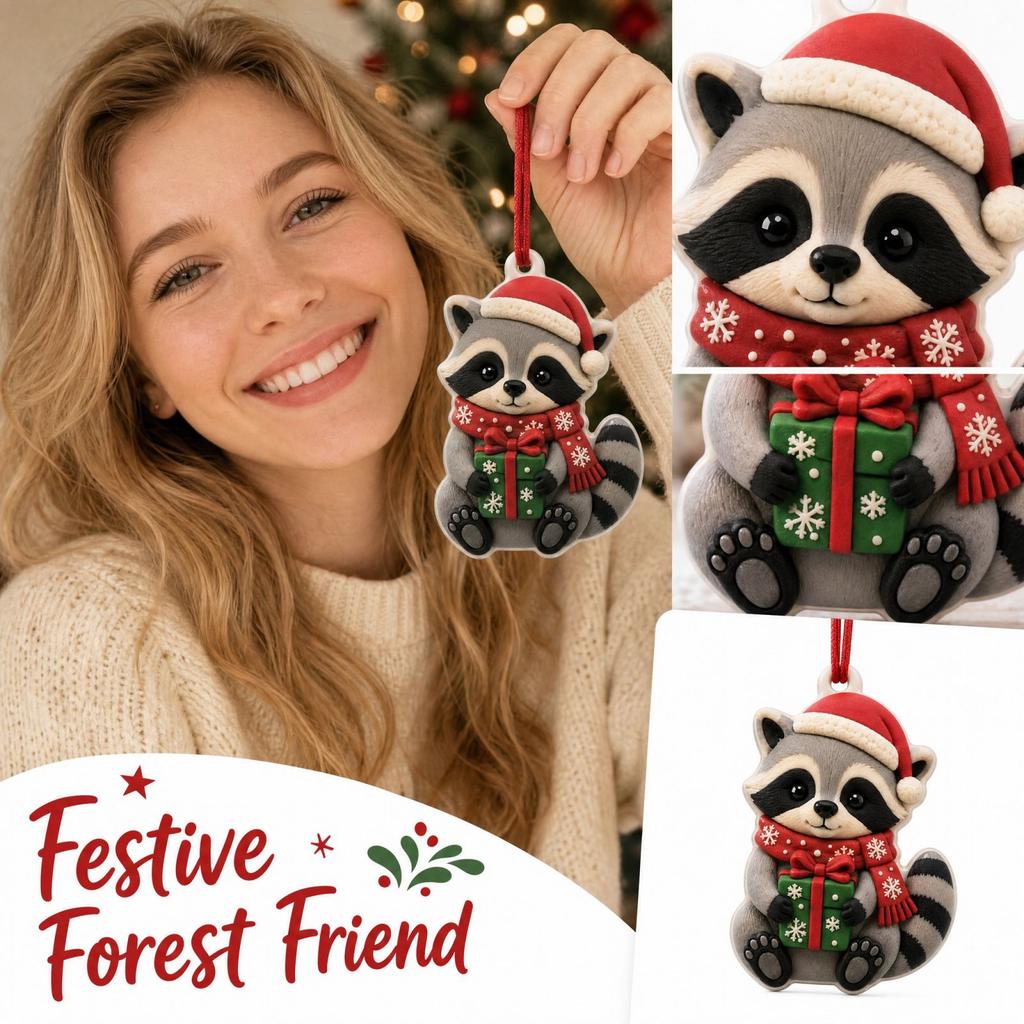 Christmas 2D Acrylic Hanging Ornament Holiday Decoration for Home Festive Decor