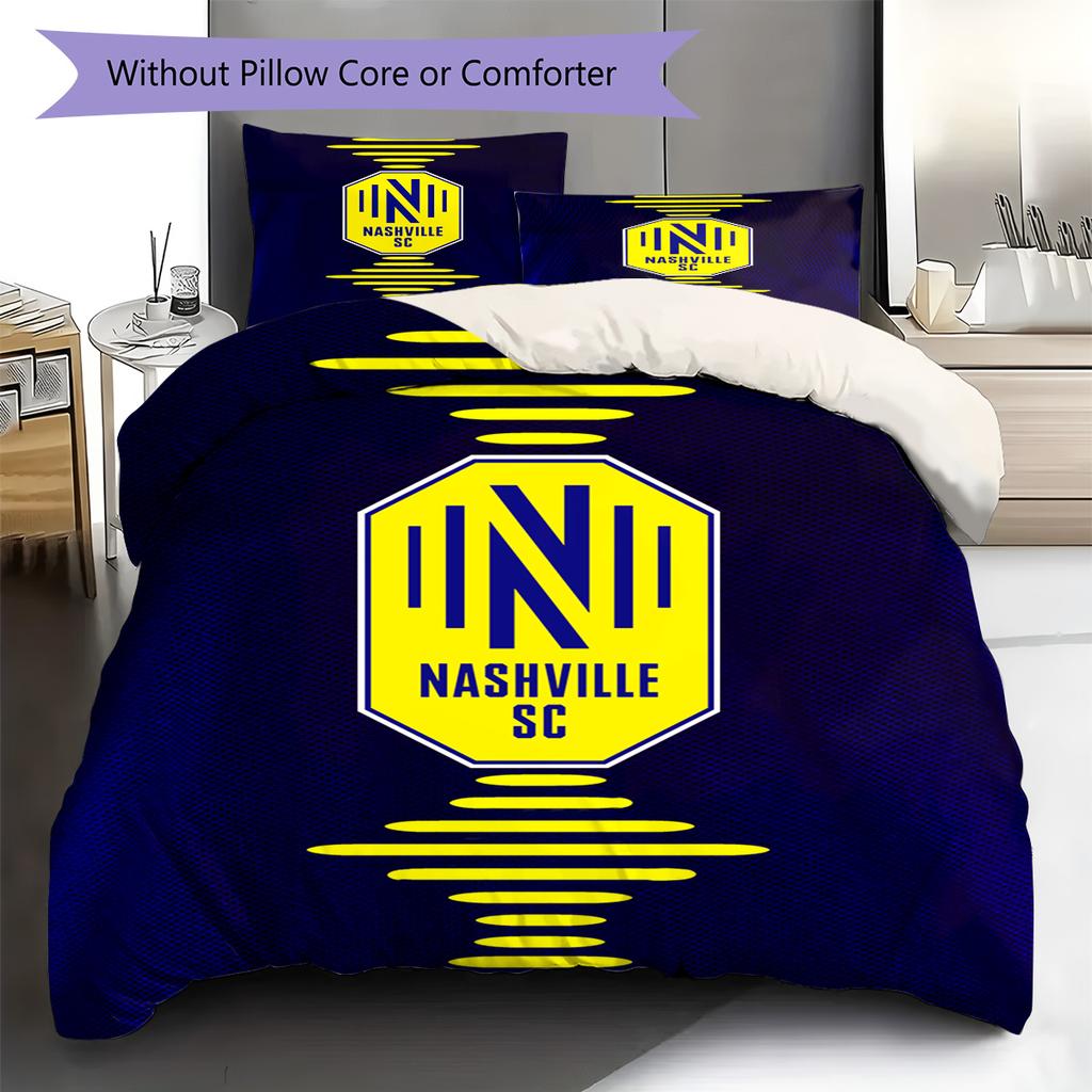 Nashville SC Pattern Bedding Set Quilt Cover Pillowcase Home Decor Gift (1 * duvet cover + 2 * pillowcase, without core)