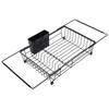 Expandable Dish Drying Rack in Sink Iron Kitchen Utensil Dish Holder Drainer Space Saving for Dishes Plates Bowls