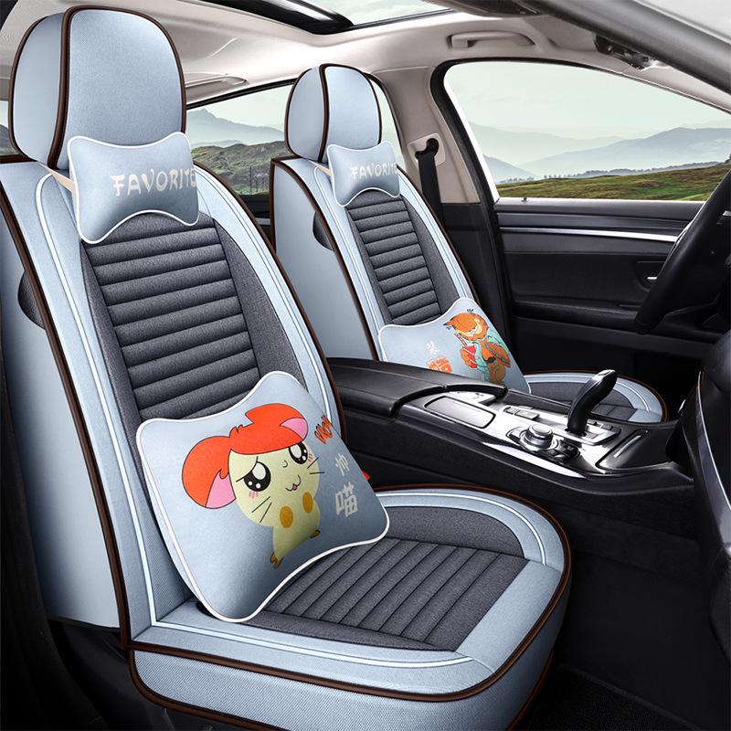 Citroen Car Seat Cushion - Versailles, C5, Elysee, Fukang, C4, Sega, C3-XR - Linen Seat Cover