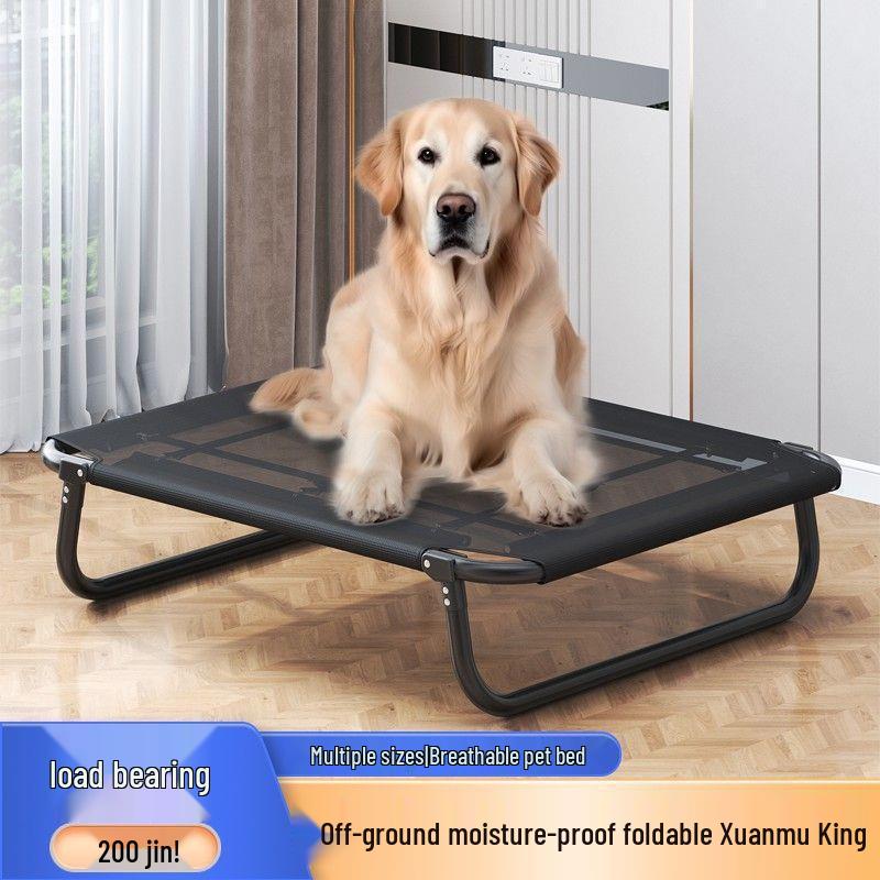 Foldable Pet Cot: Four Seasons Dog & Cat Bed for Large Breeds