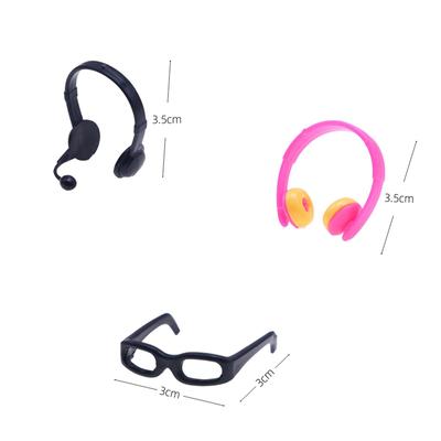 Doll House Small Doll Color Glasses Bjd Mini Simulation Headset Ob11 Sunglasses Props Accessories Model