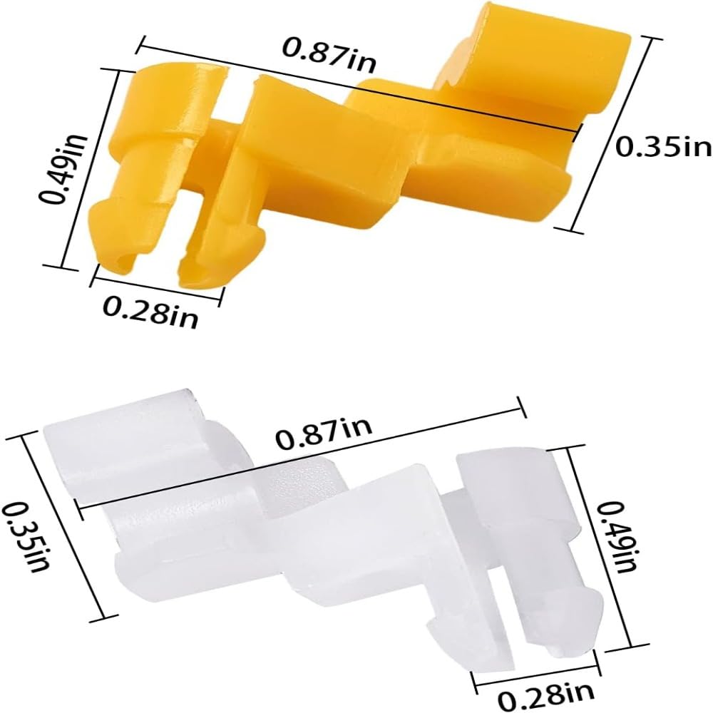 Door Lock Rod Clip 6 Pack, 69293-12030 69293-12040 Yellow and