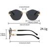 Rimless Polygon Sunglasses Women  New Chic Vintage Gradient Multi-color Casual Shades Trendy Brand Design Sun Glasses
