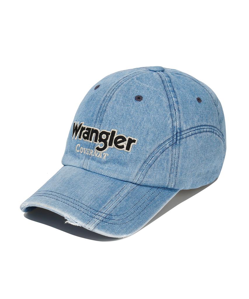 COVERNAT [Covernat X Wrangler] Logo Denim Washed Ball Cap Sky Blue