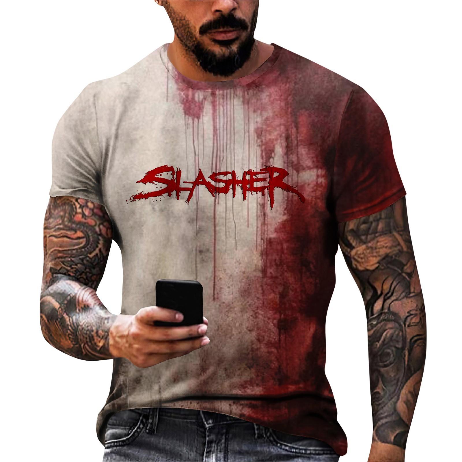 

Футболка унисекс с круглым вырезом и принтом, свободная повседневная футболка унисекс с коротким рукавом XL красный