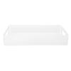 Acrylic Fruit Towel Tray Lightweight Breakfast Cheese Serving Tray with Handles for KTV Hotel