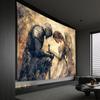 Knight & Angel Oath Tapestry Vintage Medieval Romantic Wall Hanging for Living Room Bedroom Homestay Decor