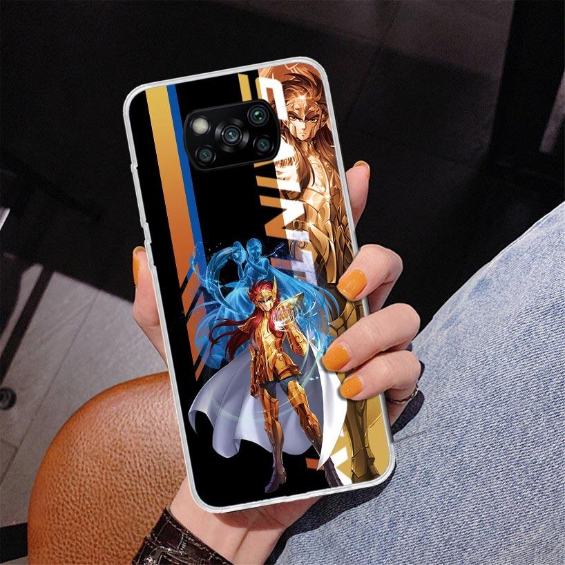 Anime Saint-Seiya Phone Case For Xiaomi Poco X7 X6 X5 Pro F7 Ultra Redmi 15C 15 13C 13 12C 12 10 10A 10C 9 9A 9C 9T Cover Poco X