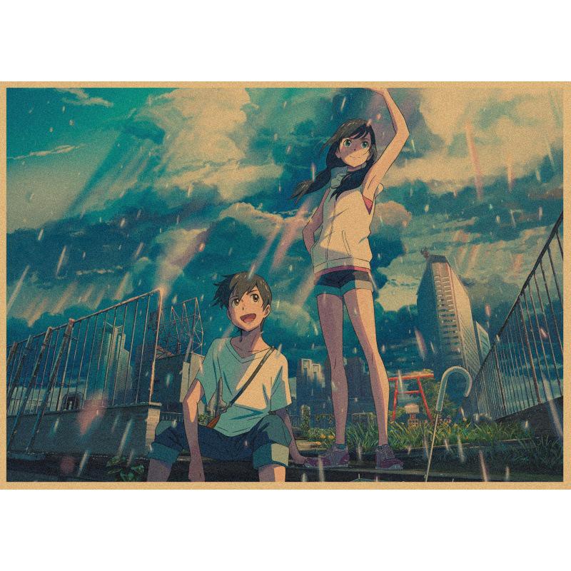 Large Decorative Weathering with You Anime Retro Kraft Poster Wall Art