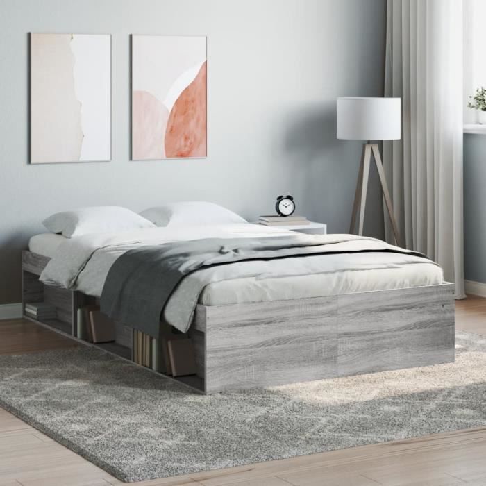 VidaXL Bed Frames Sonoma Grey 120x200 Cm 3203857