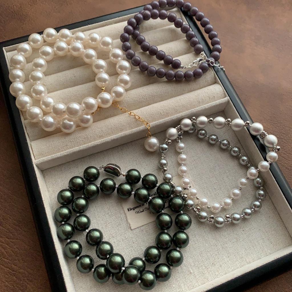 Welfare model Spot pearl autumn and winter sweater chain Tahitian imitation pearl niche necklace French retro niche design