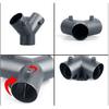 SEADEAR Hose Adapter Vent Hose Connector Dryer Vent Splitter Connector Adjustable Valves Duct Connector 3 Way Y-shape Hose Adapter Compatible for
