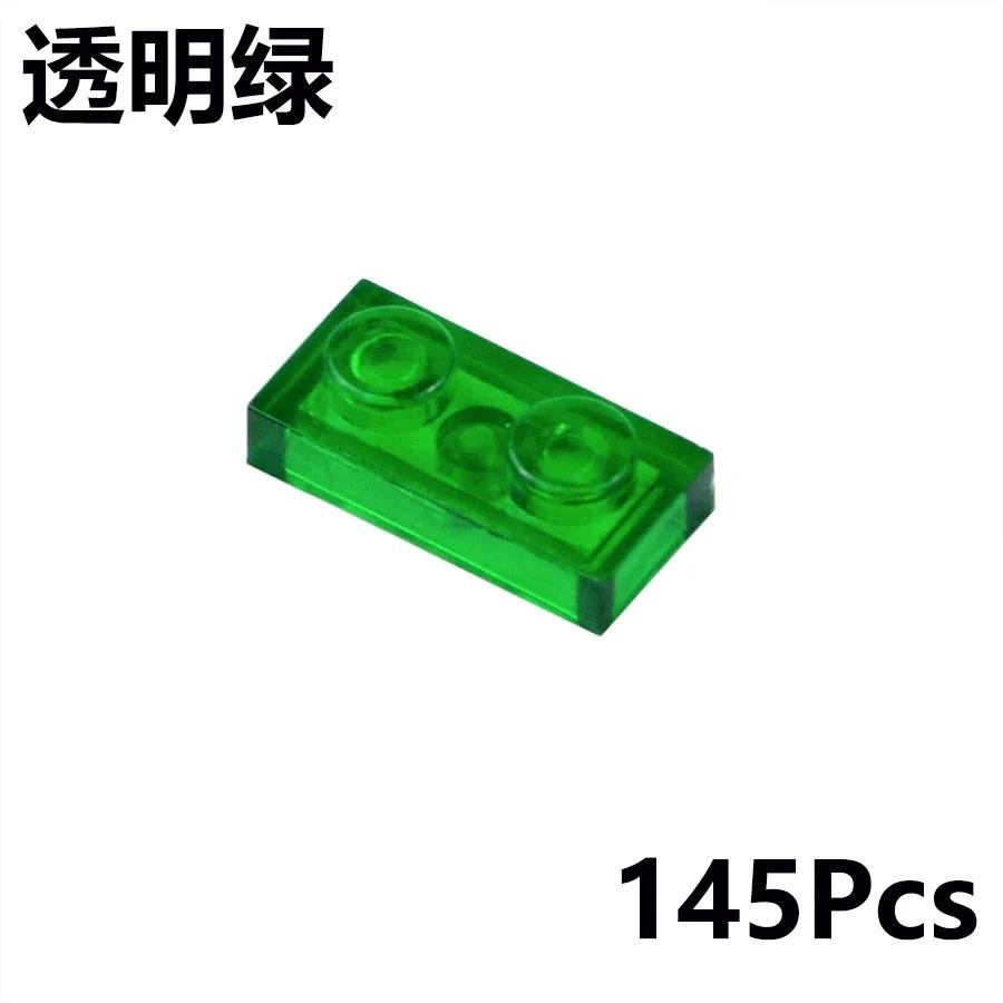 145PCS MOC 1x2 Dots Transparent Thin Building Blocks High-Tech Assemble Particle Clear Bricks Kid Toys Gift Compatible 3023
