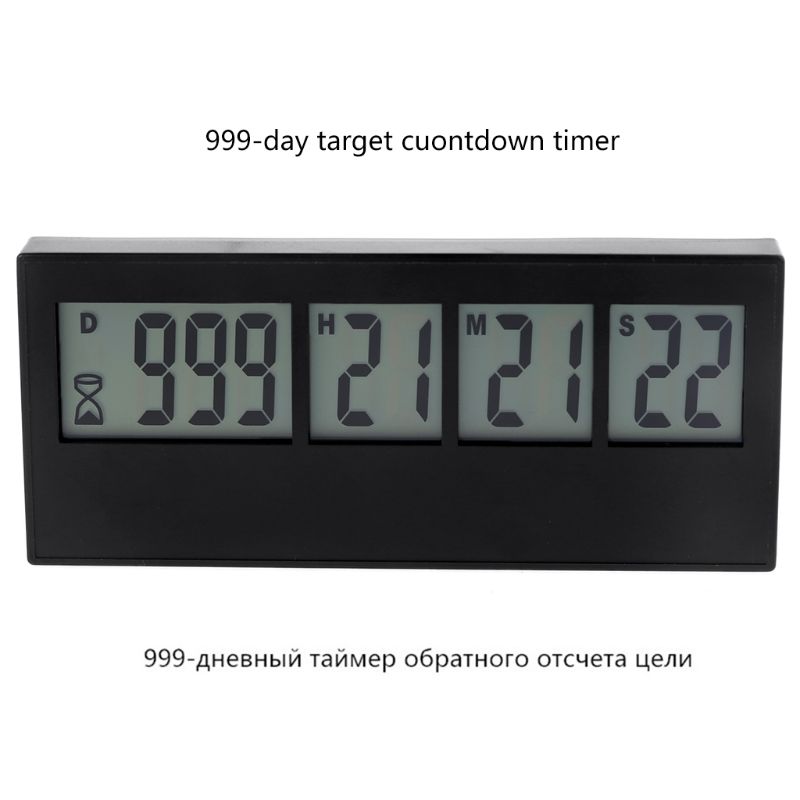 Upgraded Digital Countdown Days Timer Upgraded Big 999 Days Count Down Clock for Vacation Retirement Wedding Holiday