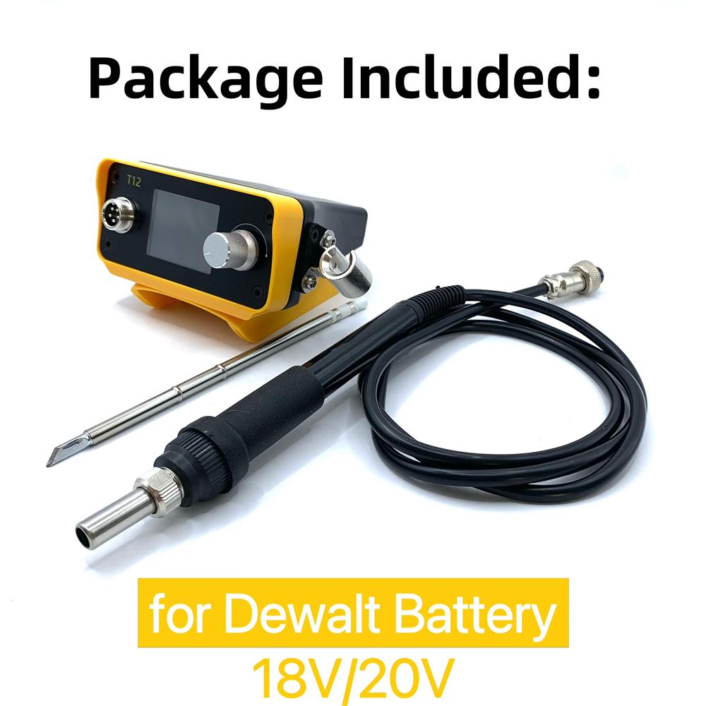 PTS300D T12 Cordless Soldering Iron Station For Dewalt 20V Max Li-ion Battery For Makita/Milwaukee/Bosch Battery Electric Solder
