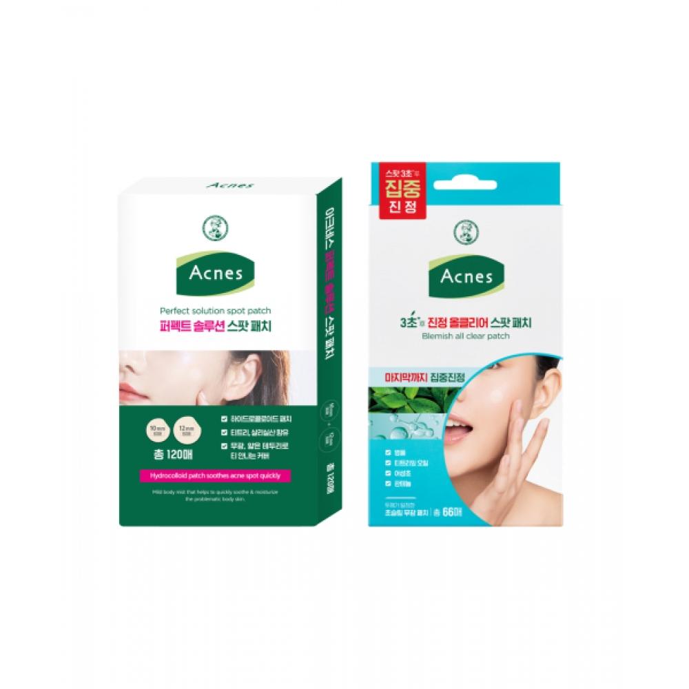 Acnes Perfect Solution Пластыри от прыщей 120 шт. + 3 Seconds All Clear Пластыри от прыщей 66 шт. NONE