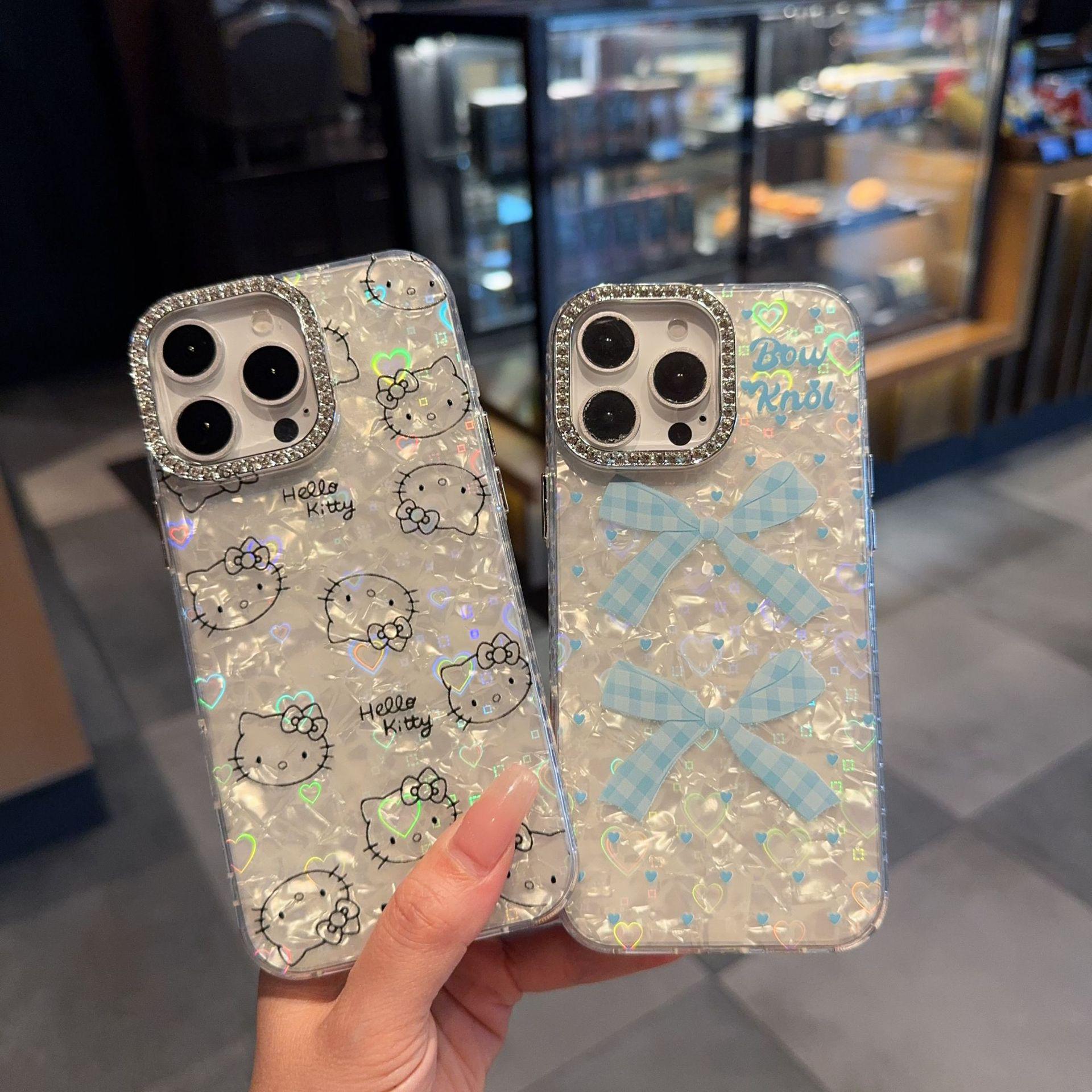

Rhinestone Heart Frame Shell Pattern Phone Case for Apple 17 & 16 Pro Max - Cute Cartoon Full Coverage (for 13/11) iPhone 16