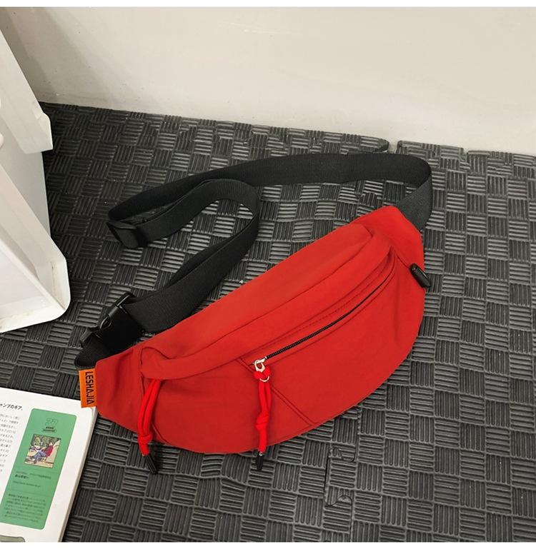 Summer Personalized Breast Bag Men'S Japanese Outdoor Simple Casual Messenger Bag Fashionable Foreign Style Zipper Women'S Fanny Pack