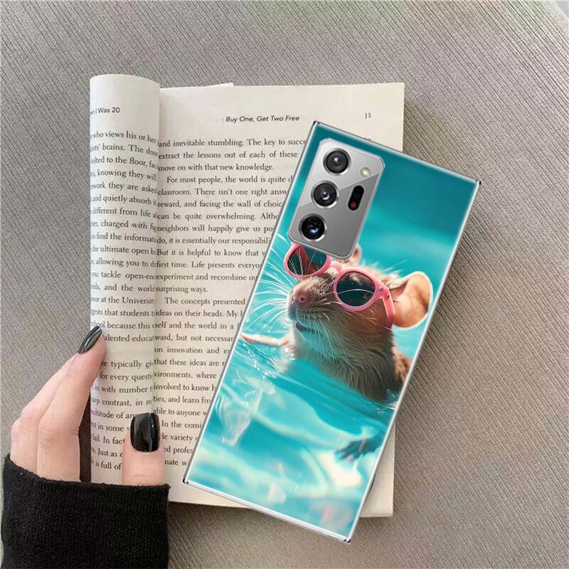 Cute Hamster Phone Case for Samsung A17 A37 A57 A54 A14 A24 A34 A07 A04S A02S A12 A22 A32 A52S A16 A26 A36 A56 A72 Galaxy Note 2