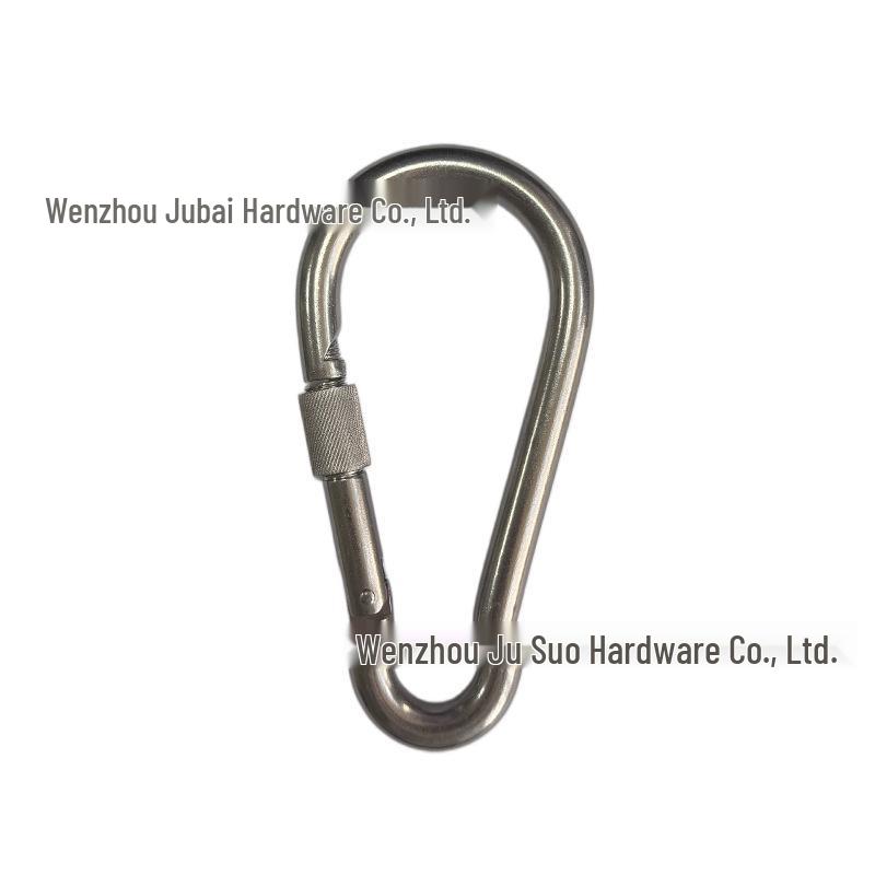 304 Stainless Steel Screw Lock Carabiner Snap Hook Connector
