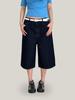 Yuyi 2026 Spring Women's Retro Wide-Leg Mid-Length Denim Jeans